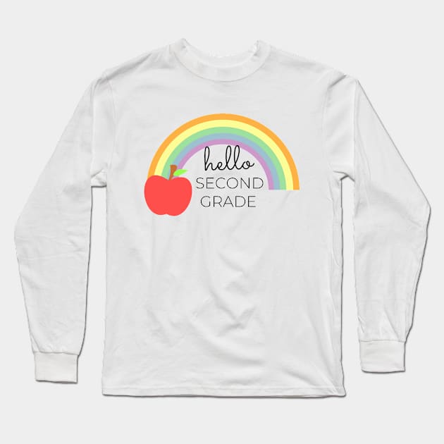 Hello Second Grade -1st day of school Long Sleeve T-Shirt by Petalprints